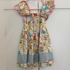 Matilda Jane Multicolor Floral top with Ruffle Sleeves